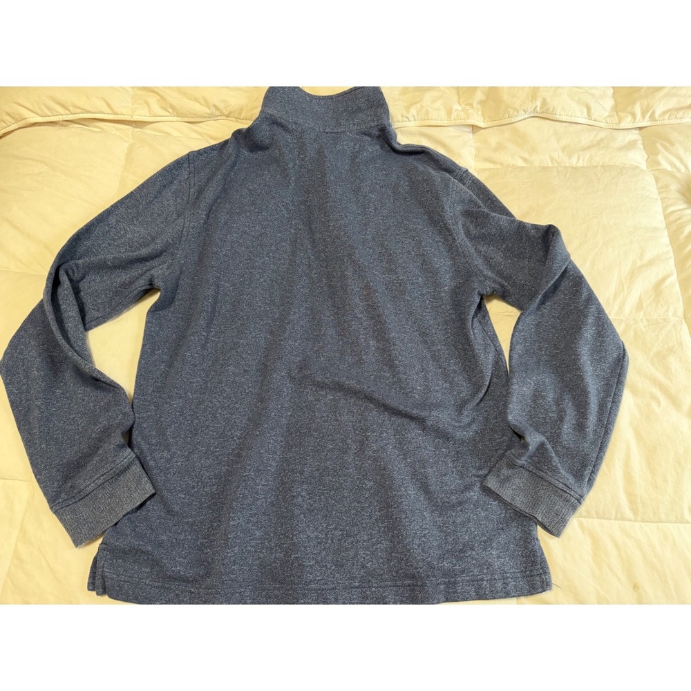 Van Heusen Flex Mens Small Blue Heather Quarter Zip Pullover Mock Neck Sweater - Picture 5 of 5